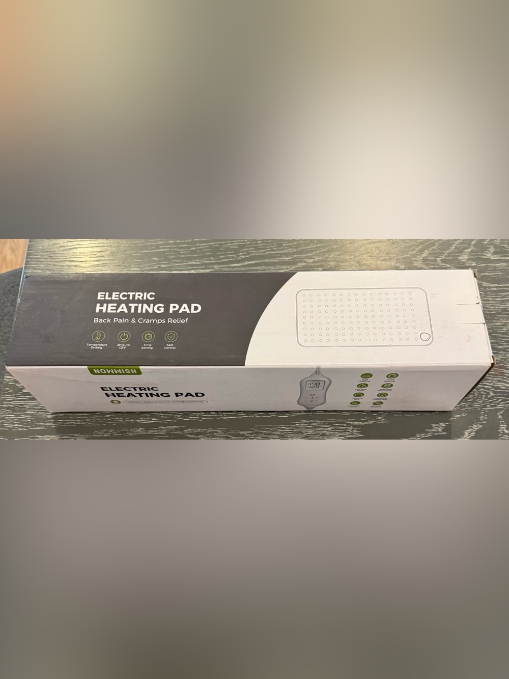 Electric Heating Pad for Back Pain & Cramps Relief - White